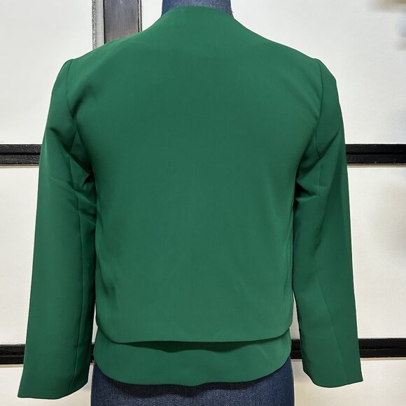 Armani Exchange Green Short Open Front Jacket, Size XS - Picture 4 of 9